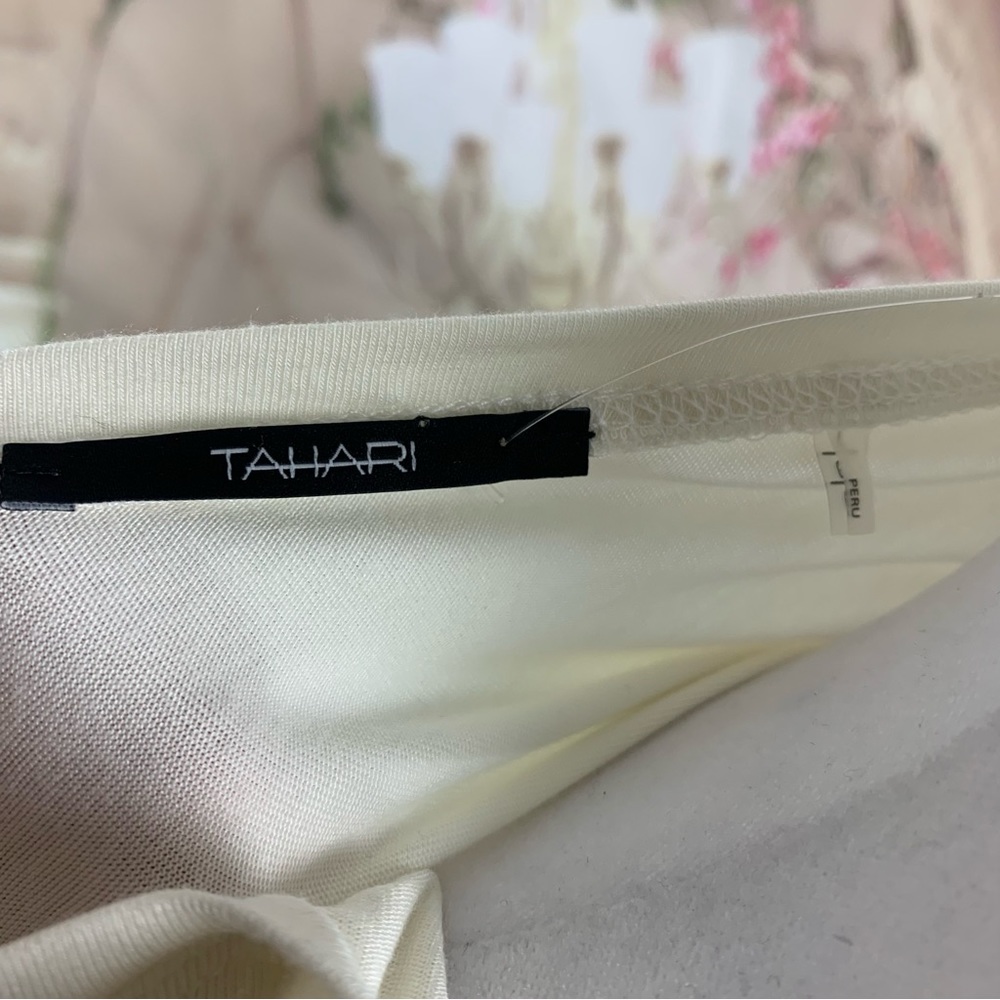 NEW Tahari Candace Long Sleeve Blouse in Winter White - Picture 11 of 12